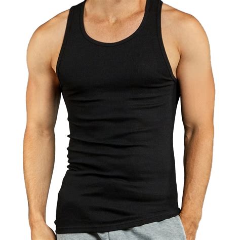 Mens Black Tank Tops & Sleeveless Shirts 